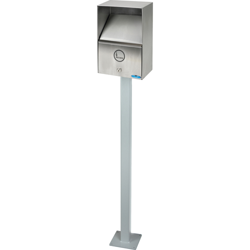 Cendriers, Montage mural, Acier inoxydable, Capacit&eacute; 3,3 litres, Hauteur 13-1/2" Distribution Industrielle GC