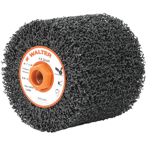 FX Reversible Drum, 4-1/2" Dia., 4" W, 5/8"-11 Arbor, Coarse Grit Distribution Industrielle GC