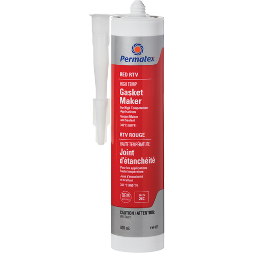 Compos&eacute; &agrave; joints RTV rouge haute temp&eacute;rature, 300 ml, Tube, Rouge Distribution Industrielle GC