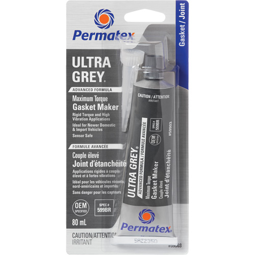 Compos&eacute; &agrave; joints Ultra Grey, Tube, 80 ml, -54°C - 260°C/-65°F - 500°F Distribution Industrielle GC