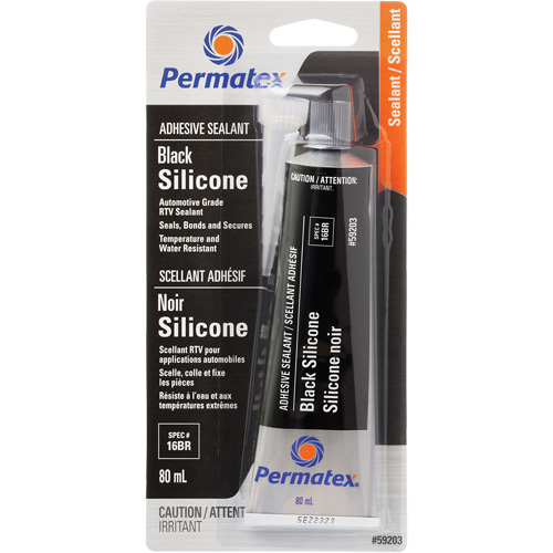 Scellant adh&eacute;sif RTV, 80 ml, Tube, Noir Distribution Industrielle GC
