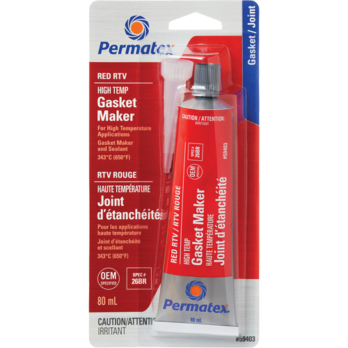 Compos&eacute; &agrave; joints RTV rouge haute temp&eacute;rature, Tube, Rouge Distribution Industrielle GC