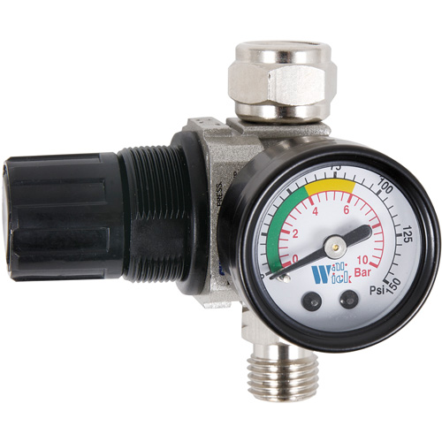Air Dial Regulator with Gauge for Spray Gun, 1/4" NPT, 135 PSI Max. PSI, Standard Distribution Industrielle GC