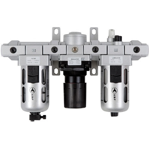 Filtre &agrave; air standard en trois parties, r&eacute;gulateur et lubrificateur AFRLMS12, 1/2" NPT Distribution Industrielle GC
