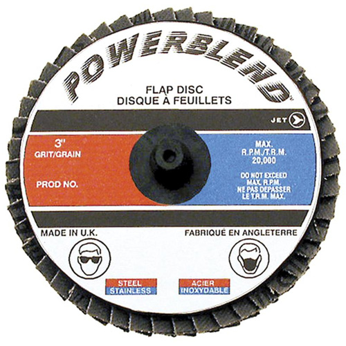 POWERBLEND Roll-on Flap Disc, 2" x Type R, Z120 Grit, Zirconia Alumina Distribution Industrielle GC