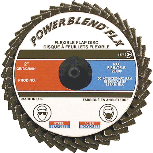 Disque &agrave; lamelles &agrave; rouler Powerblend FLX, 3" x Grain 120, Alumine de zirconium Distribution Industrielle GC