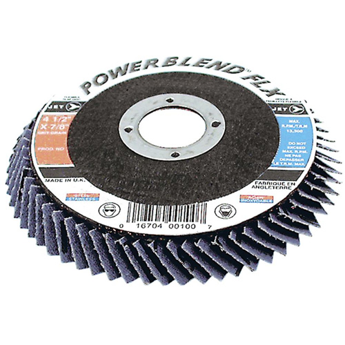 PowerBlend FLX Flexible Flap Disc, 4-1/2" x 7/8", Type 27, Z60 Grit, Zirconia Alumina Distribution Industrielle GC