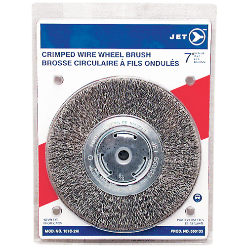 Crimped Wire Wheel, 7" Dia., 0.014" Fill, 1/2" - 2" Arbor Distribution Industrielle GC