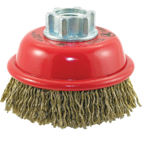 Brosse-boisseau &agrave; fils ondul&eacute;s MAXI-CRIMPED de premi&egrave;re qualit&eacute; Distribution Industrielle GC