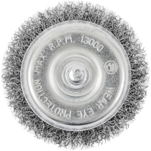 Brosse coupelle sertie sur tige Distribution Industrielle GC