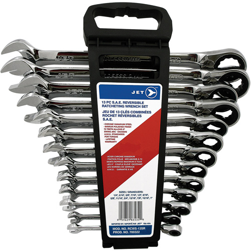 Long Pattern Reversible Wrench Set, Ratcheting Combination, 13 Pieces, Imperial Distribution Industrielle GC