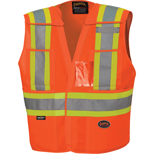 6930 Veste de s&eacute;curit&eacute; d&eacute;tachable &agrave; &eacute;paules tombantes, Orange haute visibilit&eacute;, Grand/T-Grand, Polyester Distribution Industrielle GC