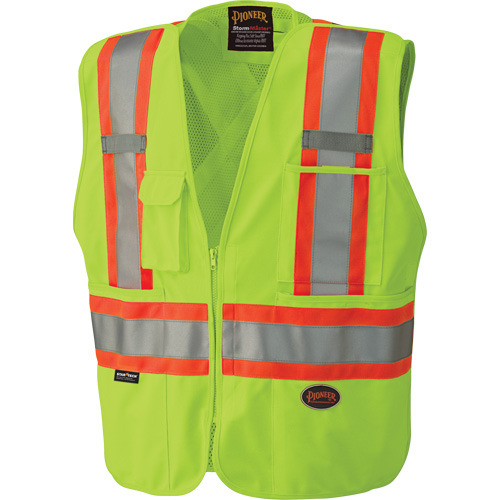 6936 5-Point Tear-Away Safety Vest, High Visibility Lime-Yellow, 2X-Large, Polyester Distribution Industrielle GC