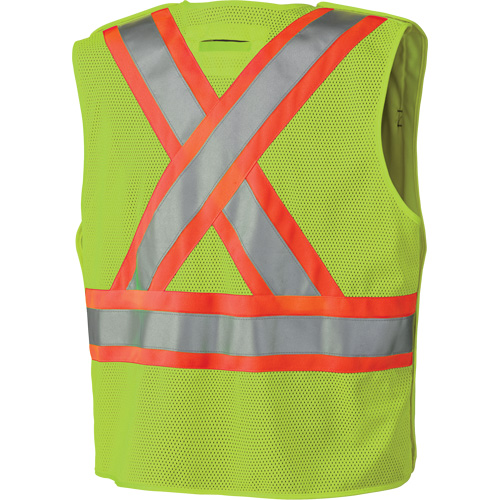 6936 5-Point Tear-Away Safety Vest, High Visibility Lime-Yellow, 2X-Large, Polyester Distribution Industrielle GC