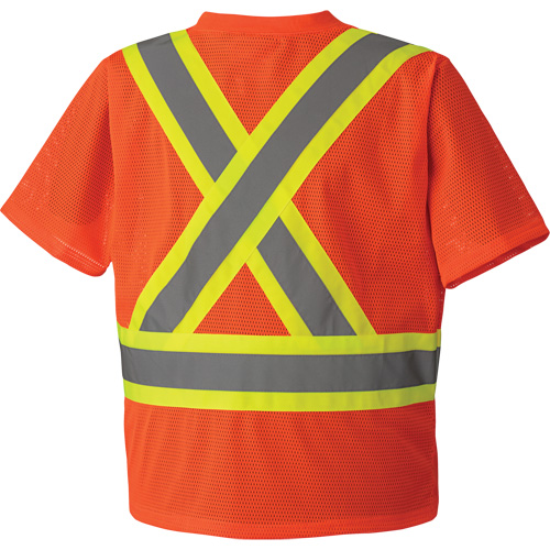 5994 High-Visibility Safety T-Shirt, Polyester, 2X-Large, High Visibility Orange Distribution Industrielle GC