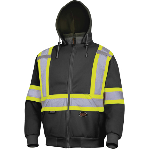 6925BK Chandail &agrave; capuchon, 3T-Grand, Noir Distribution Industrielle GC
