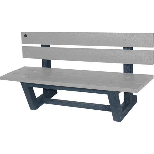 Bancs de parc d'ext&eacute;rieur, Plastique recycl&eacute;, 60" lo x 17" la x 17" h, Gris Distribution Industrielle GC