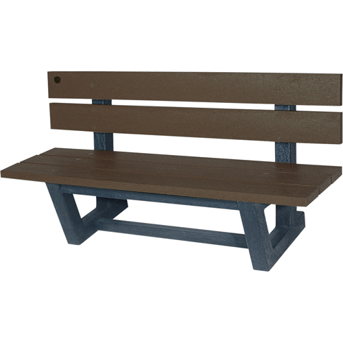 Bancs de parc d'ext&eacute;rieur, Plastique recycl&eacute;, 72" lo x 23-3/16" la x 29-13/16" h, Ombre Distribution Industrielle GC