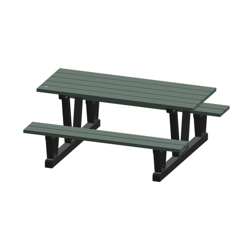 Tables de pique-nique d'ext&eacute;rieur en plastique recycl&eacute;, 72" lo x 60-5/16" la, Gris Distribution Industrielle GC