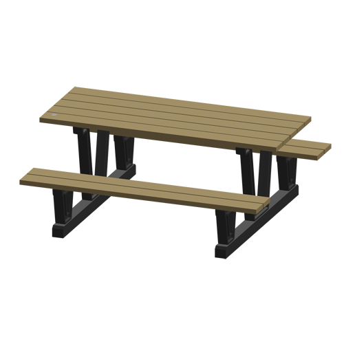 Tables de pique-nique d'ext&eacute;rieur en plastique recycl&eacute;, 72" lo x 60-5/16" la, Sable Distribution Industrielle GC