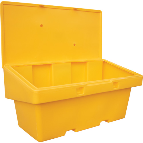 Contenants pour sel & sable SOS, Avec Moraillon, 72" x 36" x 36", 36 pi³, Jaune Distribution Industrielle GC