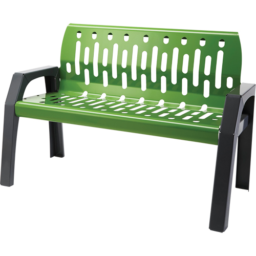 Stream Benches, Steel, 48" L x 48" W x 34" H, Green Distribution Industrielle GC