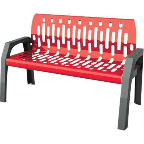 Stream Benches, Steel, 48" L x 25" W x 34" H, Red Distribution Industrielle GC