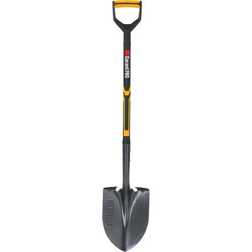 Pro Round Point Shovel, Tempered Steel Blade, Fibreglass, D-Grip Handle Distribution Industrielle GC