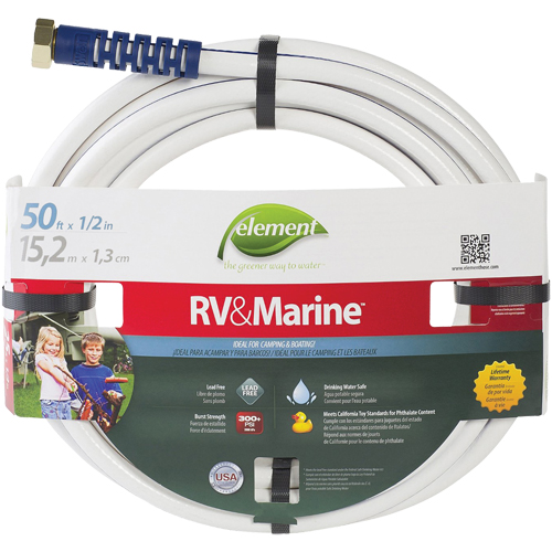 Boyaux d'arrosage pour bateaux et VR Element , PVC, 1/2" dia x 50' Distribution Industrielle GC