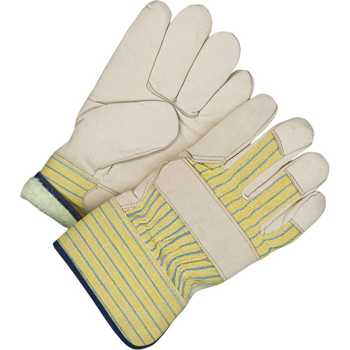 Gants d'ajusteur classiques, Taille unique, Paume en Cuir fleur de vache, Doublure en Peluche d'acrylique Distribution Industrielle GC