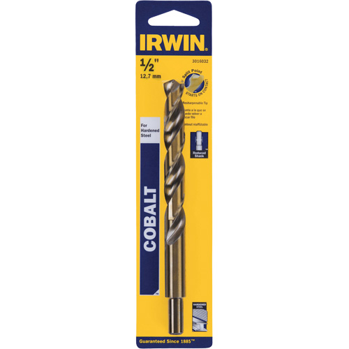 Heavy-Duty Jobber Drill Bit, High Speed Cobalt, 1/2", 6" L, 1-1/2" Flute, 135° Point Angle Distribution Industrielle GC