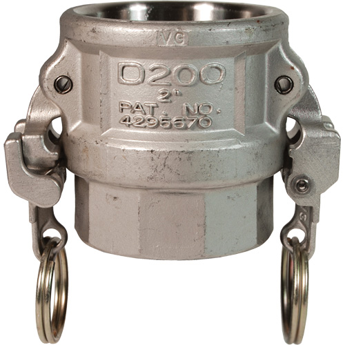 Coupleur &agrave; came et cannelure EZ Boss-Lock, Acier inoxydable, Type D, 1", NPT femelle, 250 PSI Distribution Industrielle GC