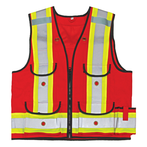 Veste de s&eacute;curit&eacute; pour apenteur All-Trades 1000D, Rouge, Grand, Polyester Distribution Industrielle GC