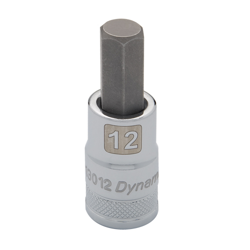 Metric Standard Bit Socket, 12 mm x 2.44" L, 1/2" Drive Distribution Industrielle GC
