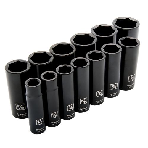Jeu de douilles SAE, 13 Mcx, Chocs, Prise de 1/2", Profond Distribution Industrielle GC