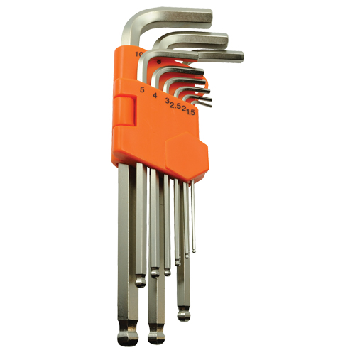 Ball End Hex Key Set, 9 Pcs., Metric Distribution Industrielle GC