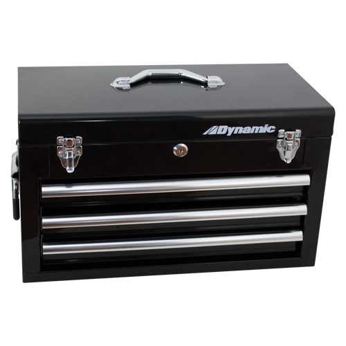 Hand Tool Box with Drawers, 10" D x 20" W x 12" H, Black Distribution Industrielle GC