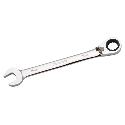 Reversible Combination Ratcheting Wrench, 12 Point, 8mm, Chrome Finish Distribution Industrielle GC