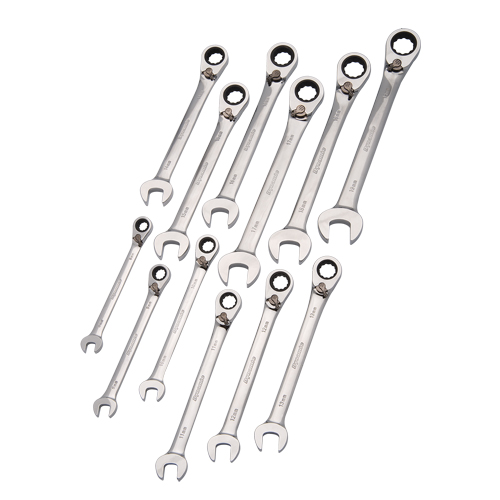 Reversible Wrench Set, Combination, 12 Pieces, Metric Distribution Industrielle GC
