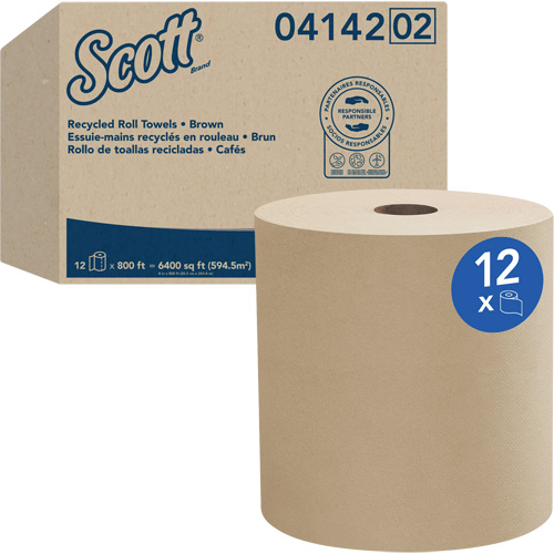 Serviettes en rouleaux durs Universel  de Scott, 1 pli, Standard, 800' lo Distribution Industrielle GC