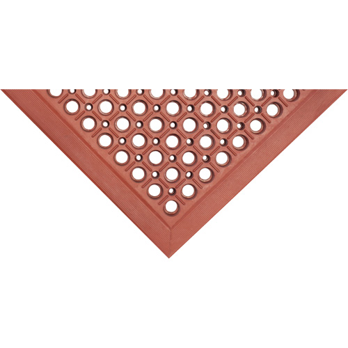 Tapis de s&eacute;rie Competitor, &agrave; fentes, 3' x 5' x 7/8", Orange, Caoutchouc naturel Distribution Industrielle GC