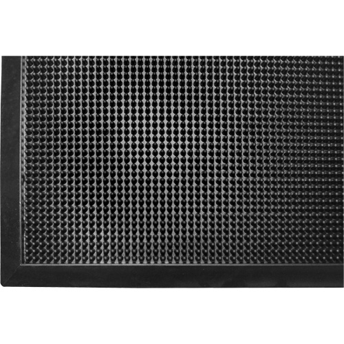 Tapis Gritstop Fingermat, Caoutchouc, Grattoir Type, Motif Textur&eacute;, 2' x 2-2/3', Noir Distribution Industrielle GC