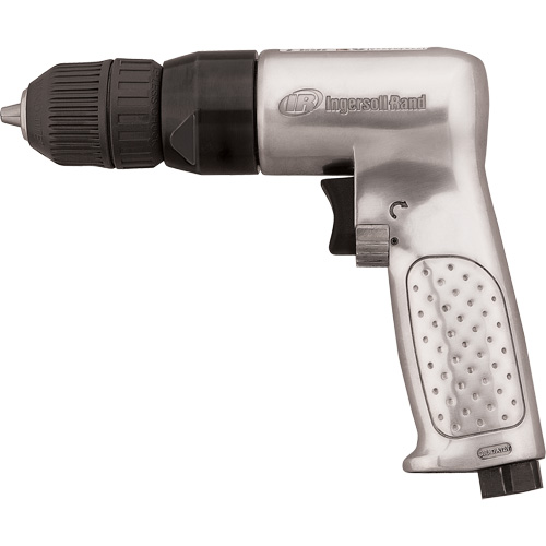 Perceuse pneumatique r&eacute;versible, 4 pi³/min, 1/4" NPTF, 93 dBA, 3/8" mandrin, Sans cl&eacute; Distribution Industrielle GC