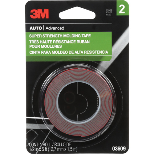 Super Strength Molding Tape, 1.52 m (5') L x 12.7 mm (1/2") W, 46 mils, Acrylic Distribution Industrielle GC