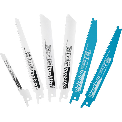 Ensemble de 6 lames pour scie alternative, Bim&eacute;tal, 6-18 Dents par pouce, 6"/3-1/2" lo x 3/4" la Distribution Industrielle GC