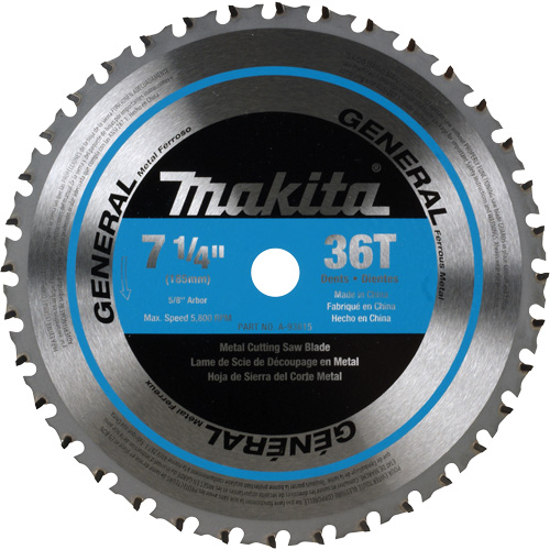 CERMET Tipped Saw Blade, 7-1/4", 36 Teeth, Metal Use Distribution Industrielle GC