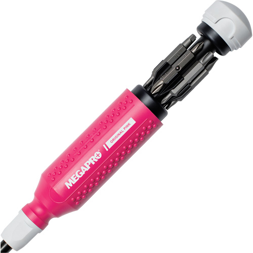 Tournevis multi embouts Original Pink 15-en-1, 8-37/50" lo, Prise Textur&eacute; Distribution Industrielle GC