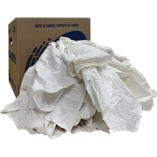 Boîte de chiffons d'essuyage, Blanc, 10 lb Distribution Industrielle GC