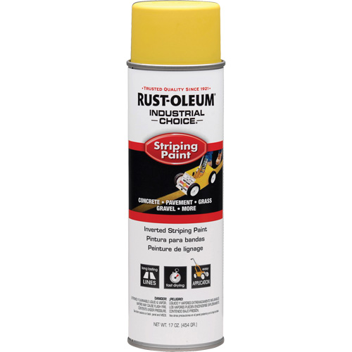 Peinture de traçage en a&eacute;rosol syst&egrave;me S1600 Industrial Choice applicable en position invers&eacute;e, Jaune, 18 oz, Canette a&eacute;rosol Distribution Industrielle GC