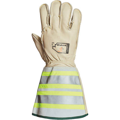 Endura&reg; Deluxe Winter Lineman Gloves with 6" Reflective Cuff, Large, Horsehide Palm, Fleece Inner Lining Distribution Industrielle GC